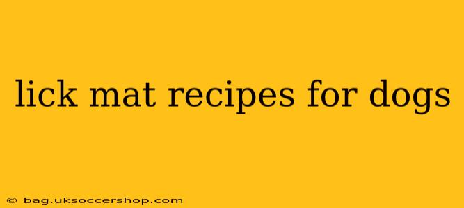 lick mat recipes for dogs