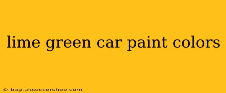 lime green car paint colors