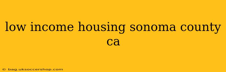 low income housing sonoma county ca