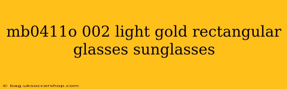 mb0411o 002 light gold rectangular glasses sunglasses