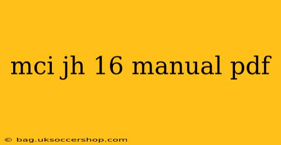 mci jh 16 manual pdf