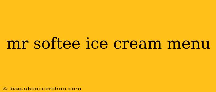 mr softee ice cream menu