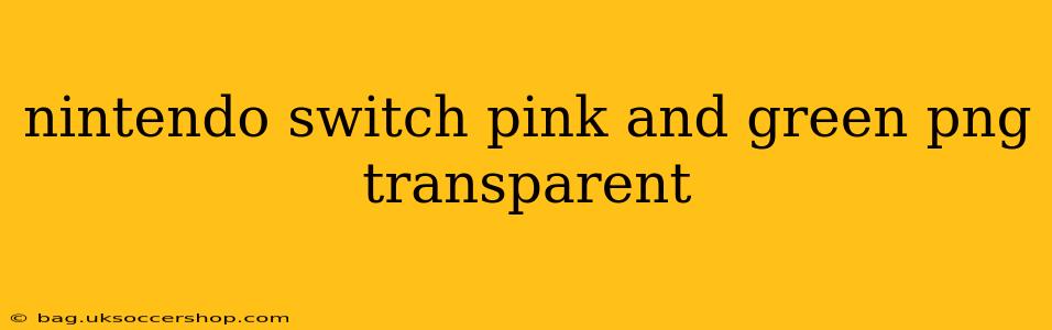 nintendo switch pink and green png transparent
