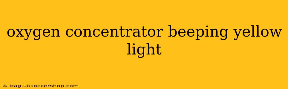 oxygen concentrator beeping yellow light
