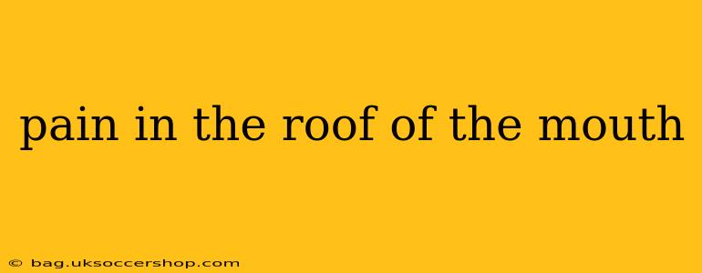 pain in the roof of the mouth