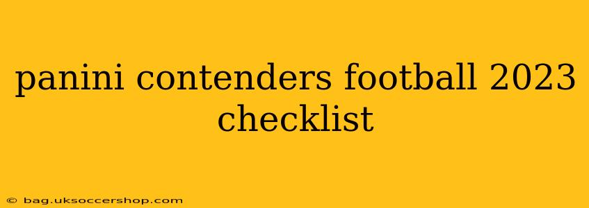 panini contenders football 2023 checklist
