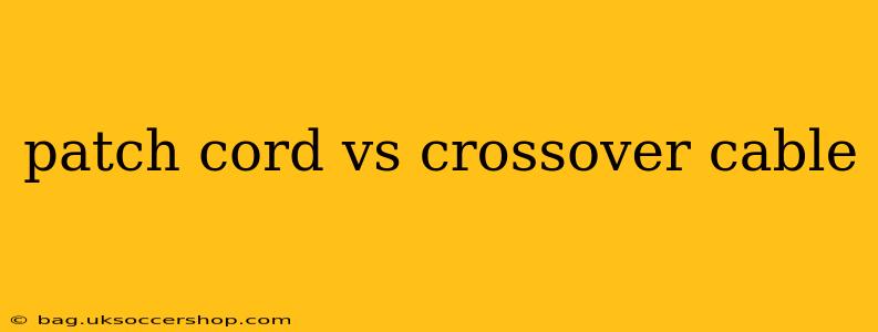 patch cord vs crossover cable