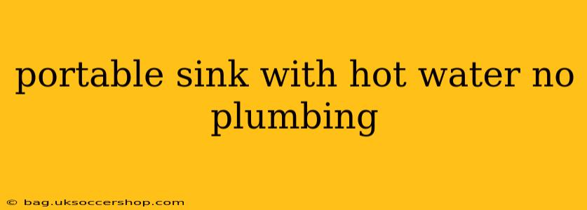 portable sink with hot water no plumbing