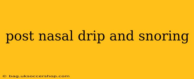post nasal drip and snoring