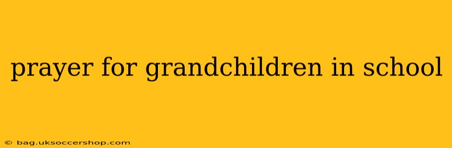 prayer for grandchildren in school