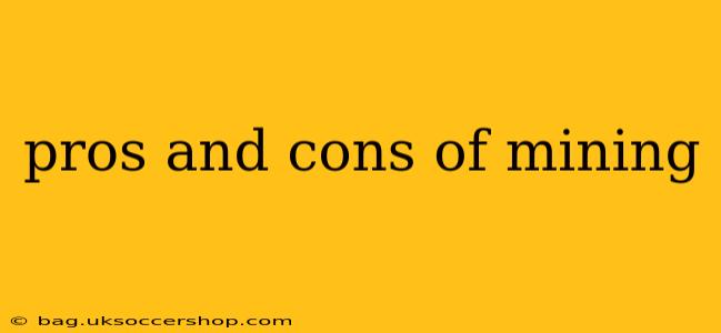 pros and cons of mining