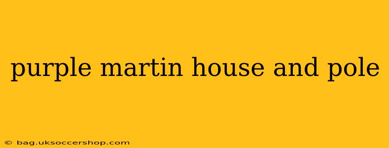 purple martin house and pole