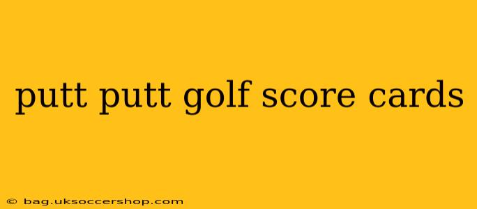 putt putt golf score cards