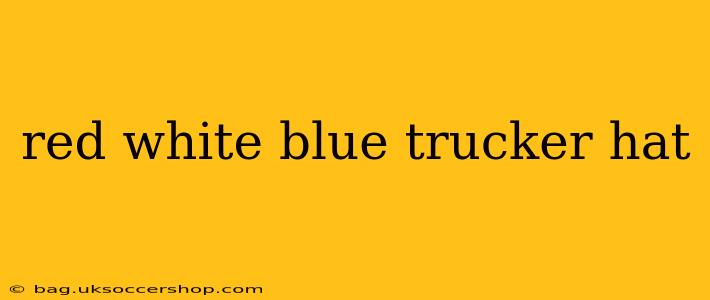 red white blue trucker hat