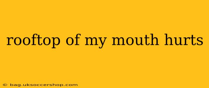 rooftop of my mouth hurts