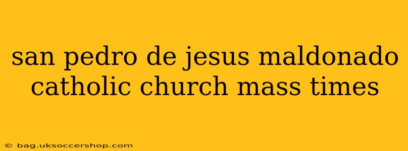 san pedro de jesus maldonado catholic church mass times