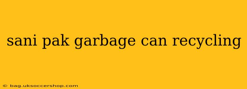 sani pak garbage can recycling