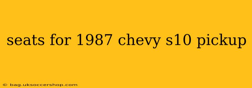 seats for 1987 chevy s10 pickup