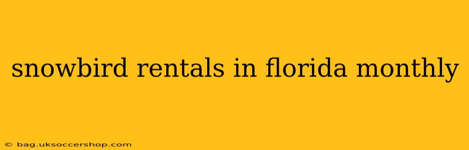 snowbird rentals in florida monthly