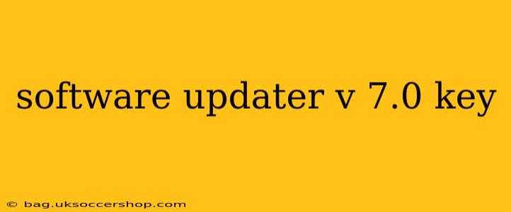 software updater v 7.0 key