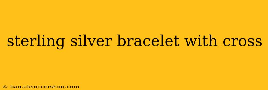 sterling silver bracelet with cross