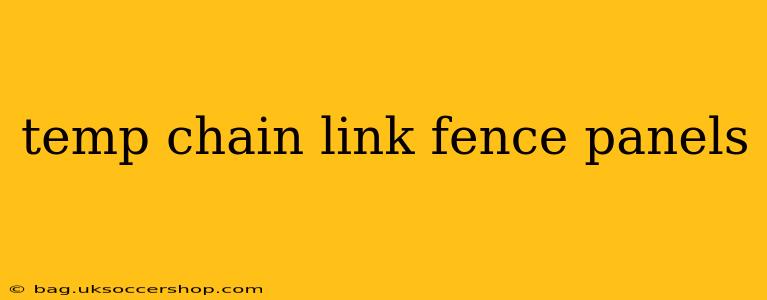 temp chain link fence panels