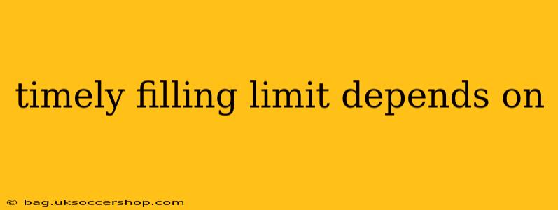 timely filling limit depends on
