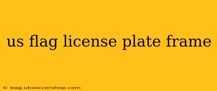 us flag license plate frame