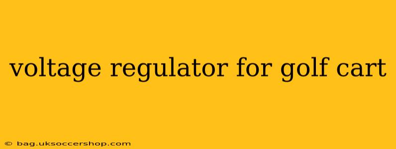 voltage regulator for golf cart