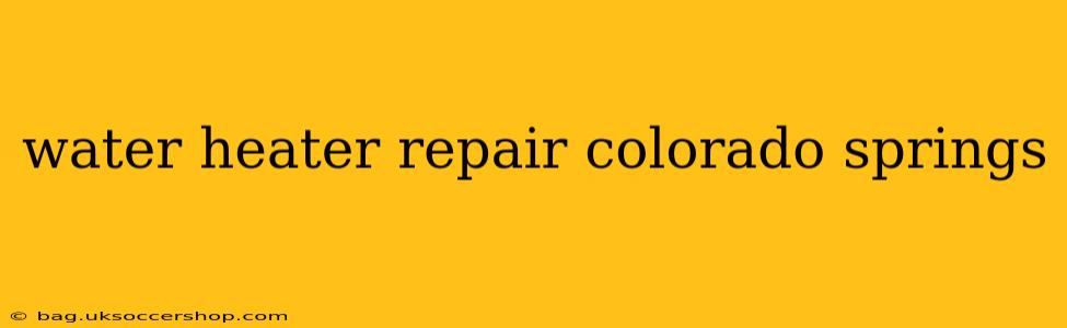 water heater repair colorado springs