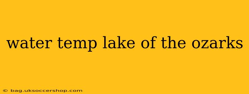 water temp lake of the ozarks