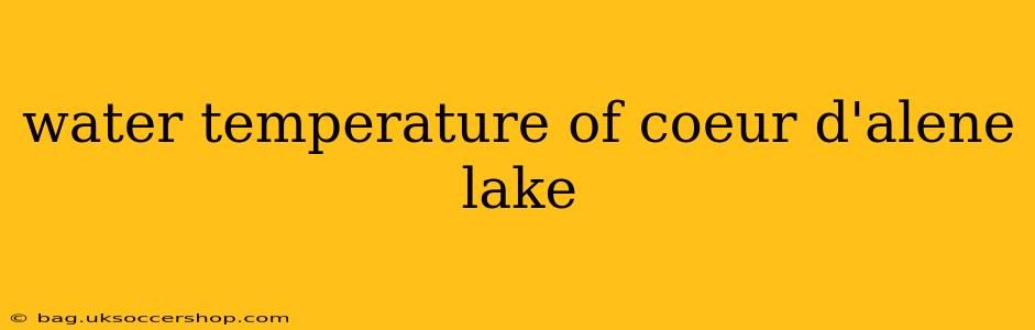 water temperature of coeur d'alene lake