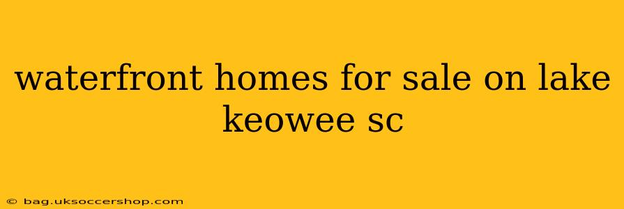 waterfront homes for sale on lake keowee sc