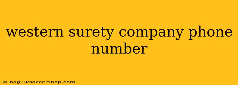 western surety company phone number
