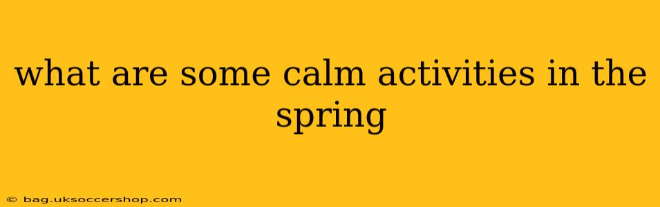 what are some calm activities in the spring