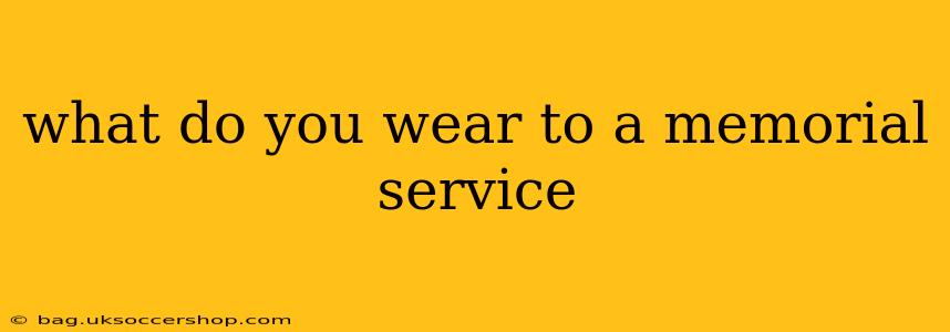 what do you wear to a memorial service