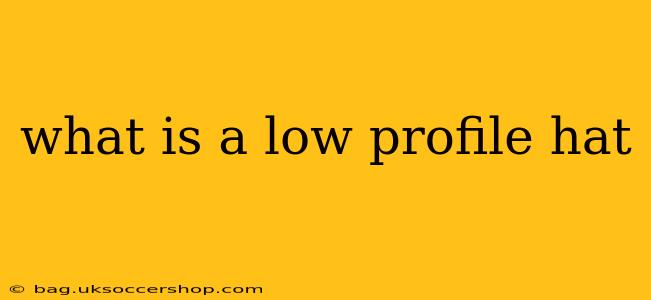 what is a low profile hat