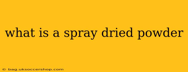 what is a spray dried powder