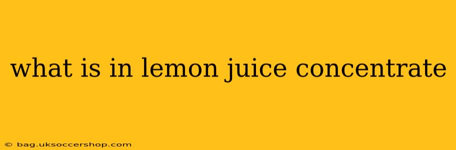 what is in lemon juice concentrate