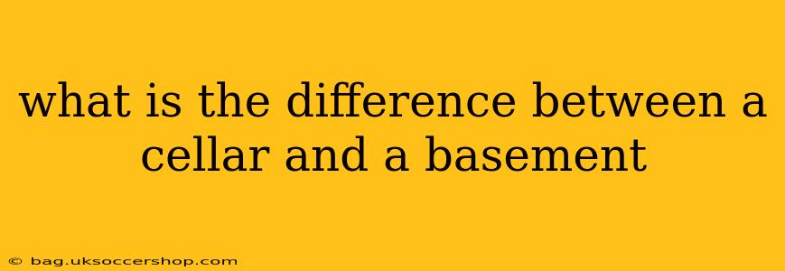 what is the difference between a cellar and a basement