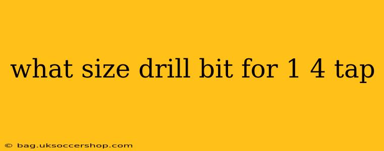 what size drill bit for 1 4 tap
